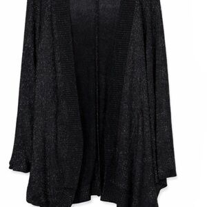 Torrid Black Shimmer Open-Front Cardigan - Size 1/2